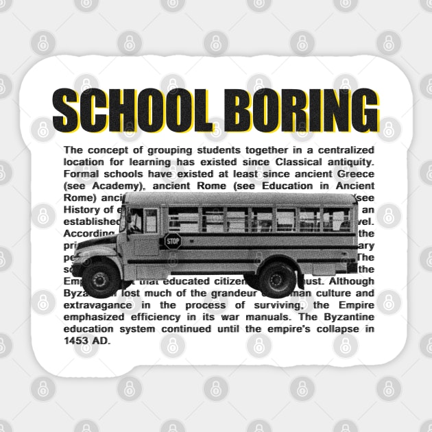 school boring Sticker by Genetics art